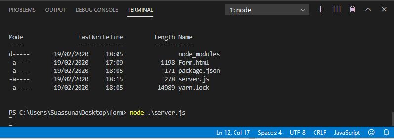 Criar Formulário HTML